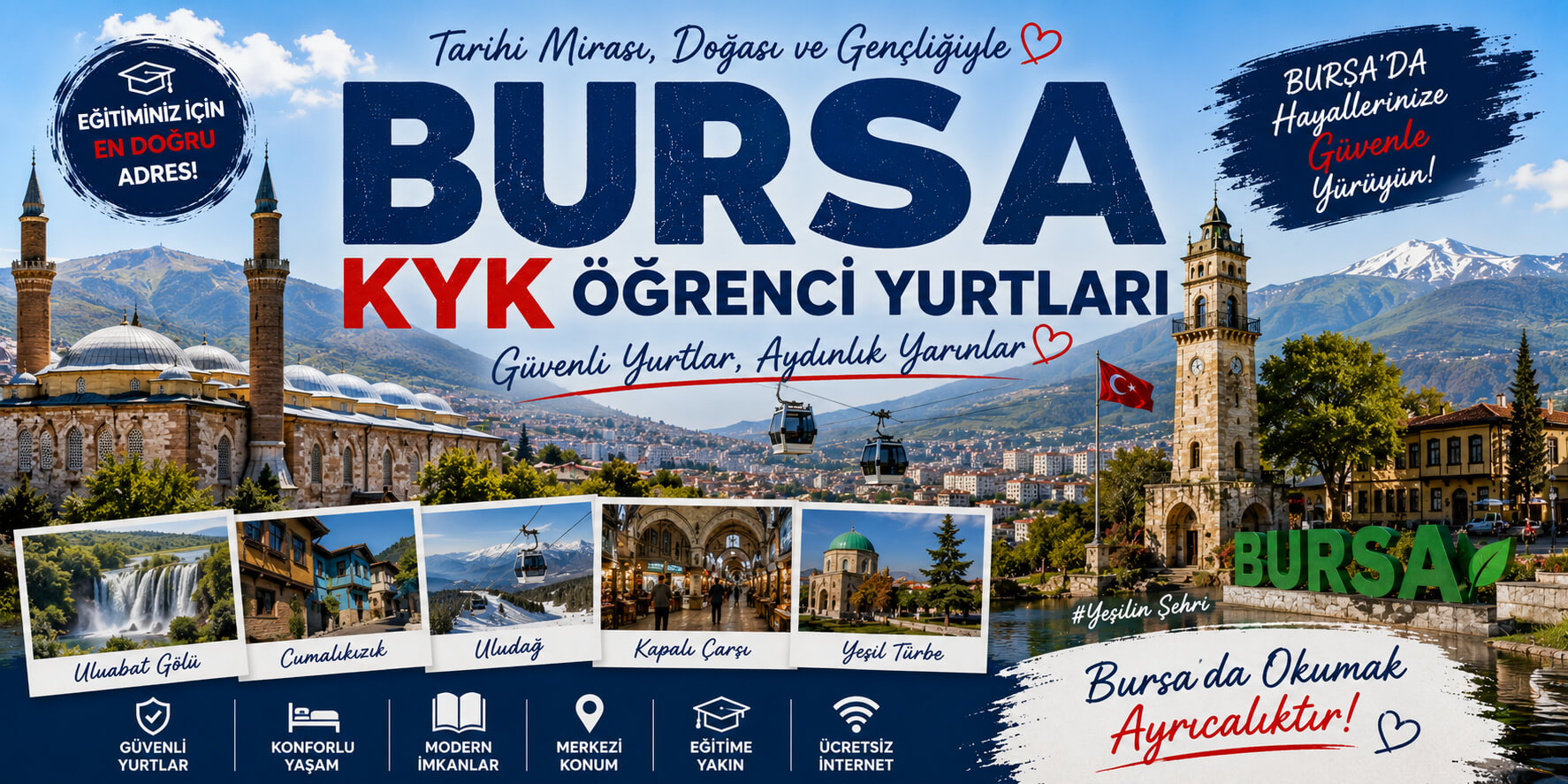 Bursa Devlet (KYK) Öğrenci Yurtları Adres ve Telefonları