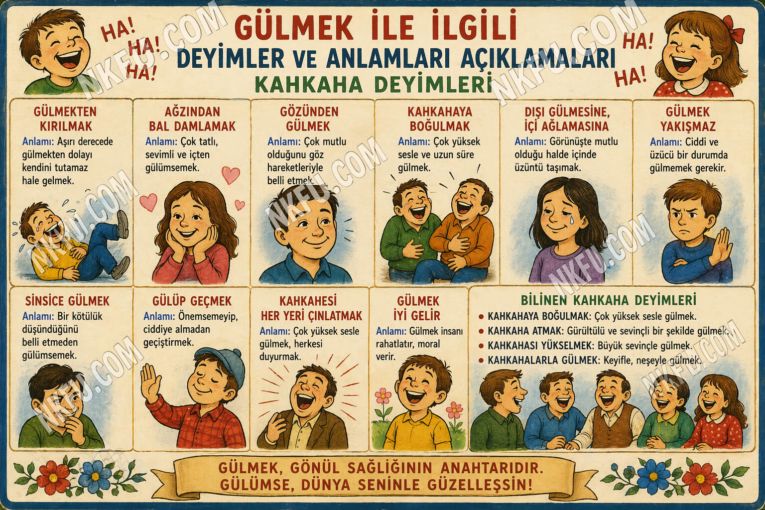 Gülmek İle İlgili Deyimler ve Anlamları Açıklamaları, Kahkaha Deyimleri