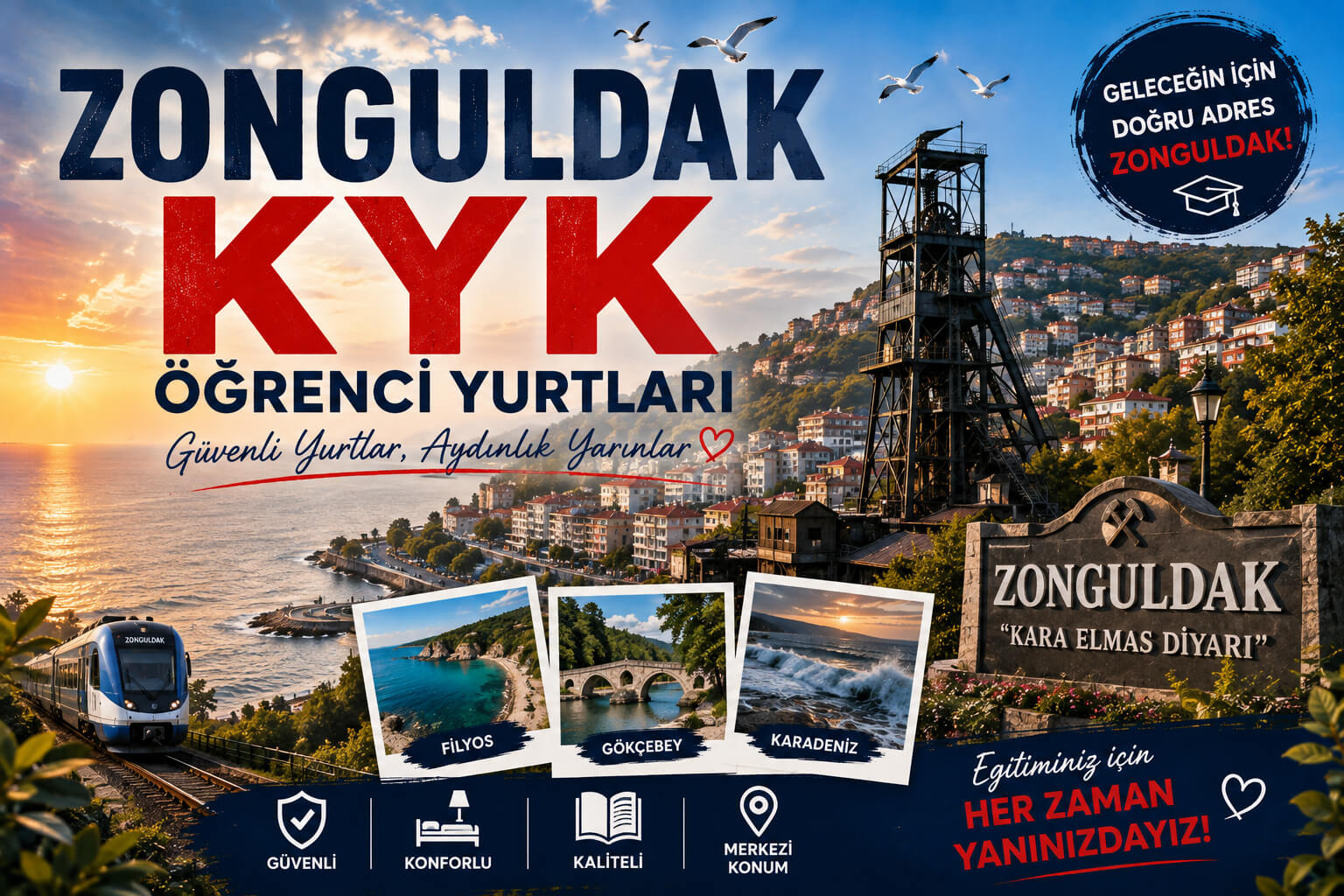 Zonguldak Devlet (KYK) Öğrenci Yurtları Adres ve Telefonları, İletişim Bilgileri