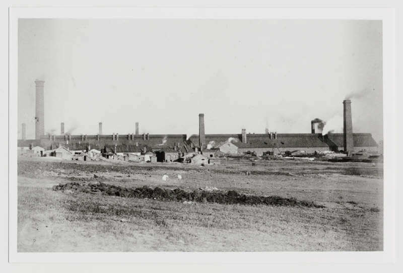Donetsk'te bir demiryolu haddehanesi , 1887.