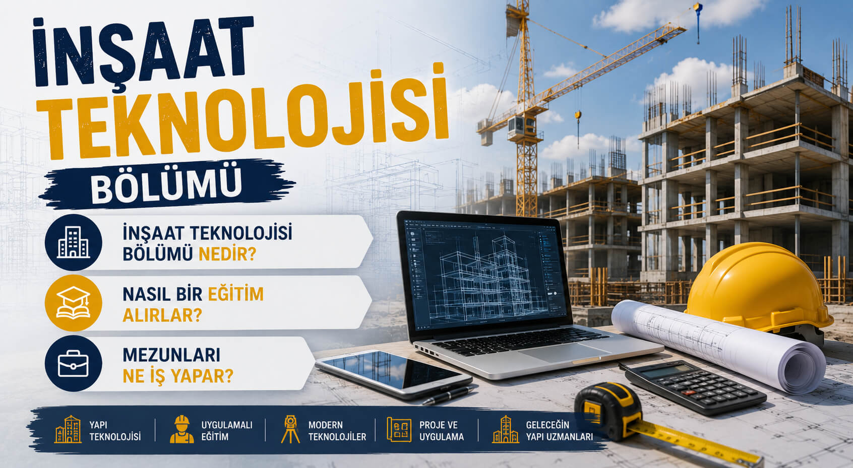İnşaat Teknolojisi Bölümü Nedir? Nasıl Bir Eğitim Alırlar? Mezunları Ne İş Yapar?