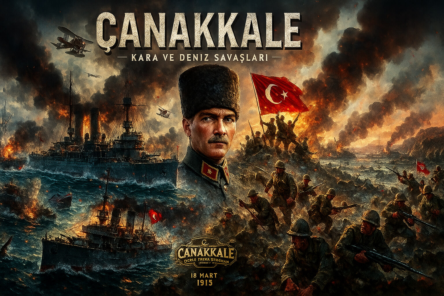 Çanakkale Kara ve Deniz Savaşları, 18 Mart Zaferi, Kara Muharebeleri ve Mustafa Kemal’in Liderliği
