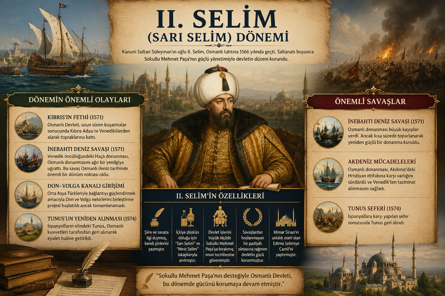 2. Selim (Sarı Selim) Dönemi Olayları