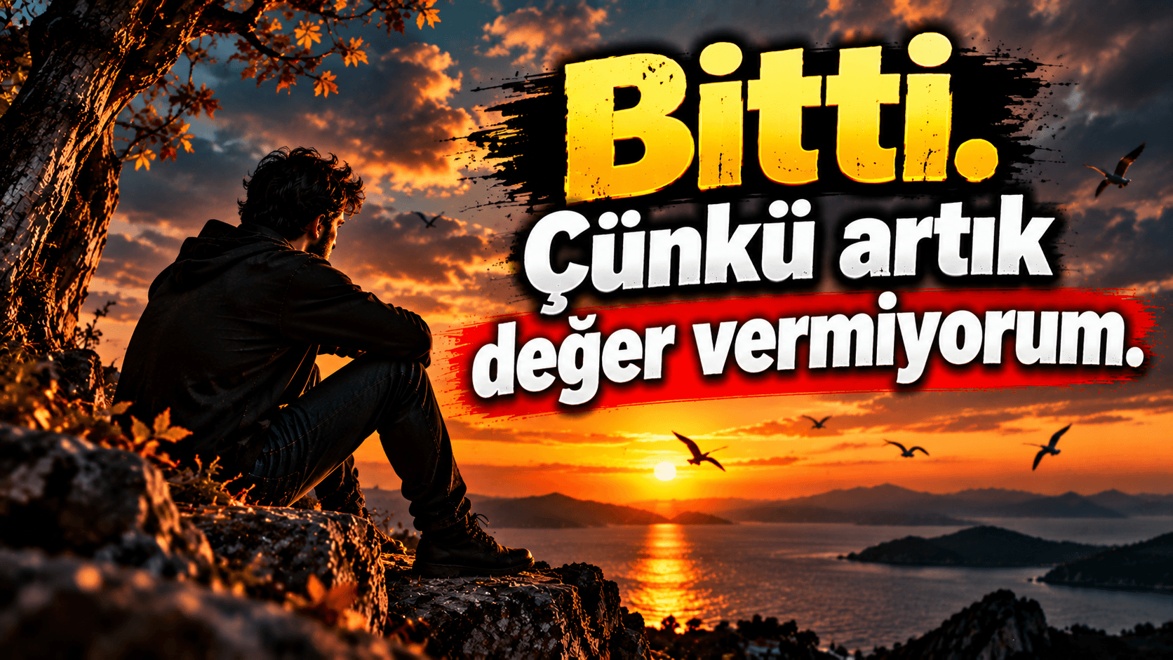 Bitti çünkü artık değer vermiyorum.