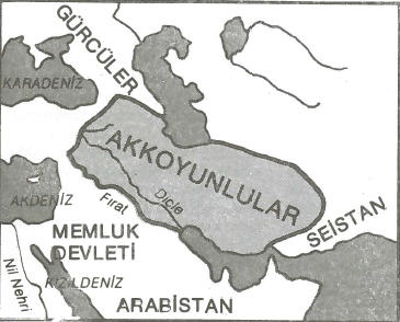 Akkoyunlular Devleti Haritası