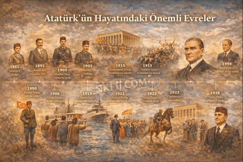 Atatürk’ün Hayatındaki Önemli Evreler