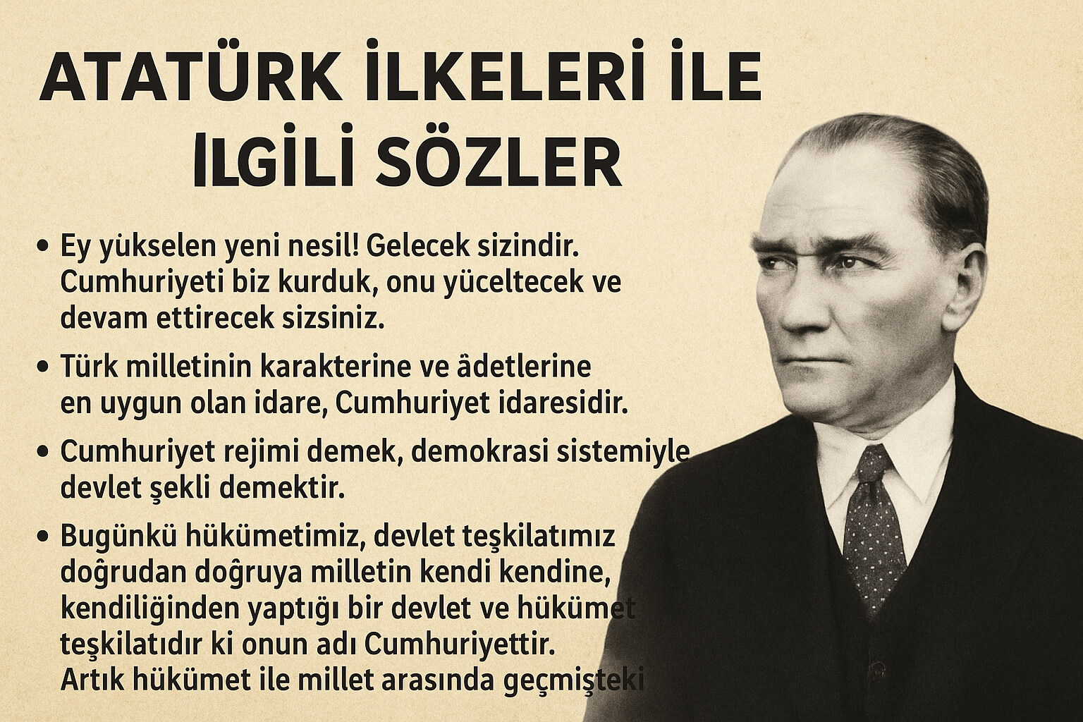 Atatürk İlkeleri İle İlgili Sözler