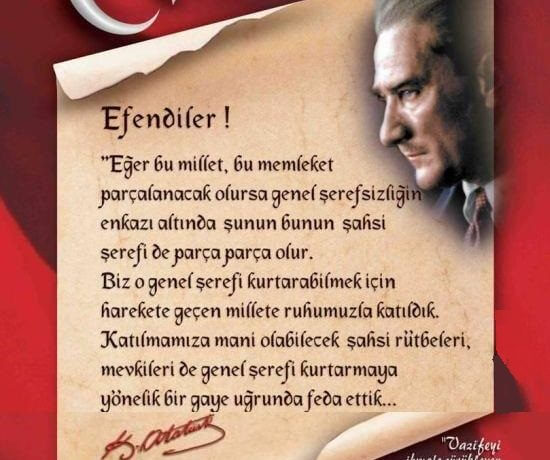 Atatürk İle İlgili Resimli Yazılar