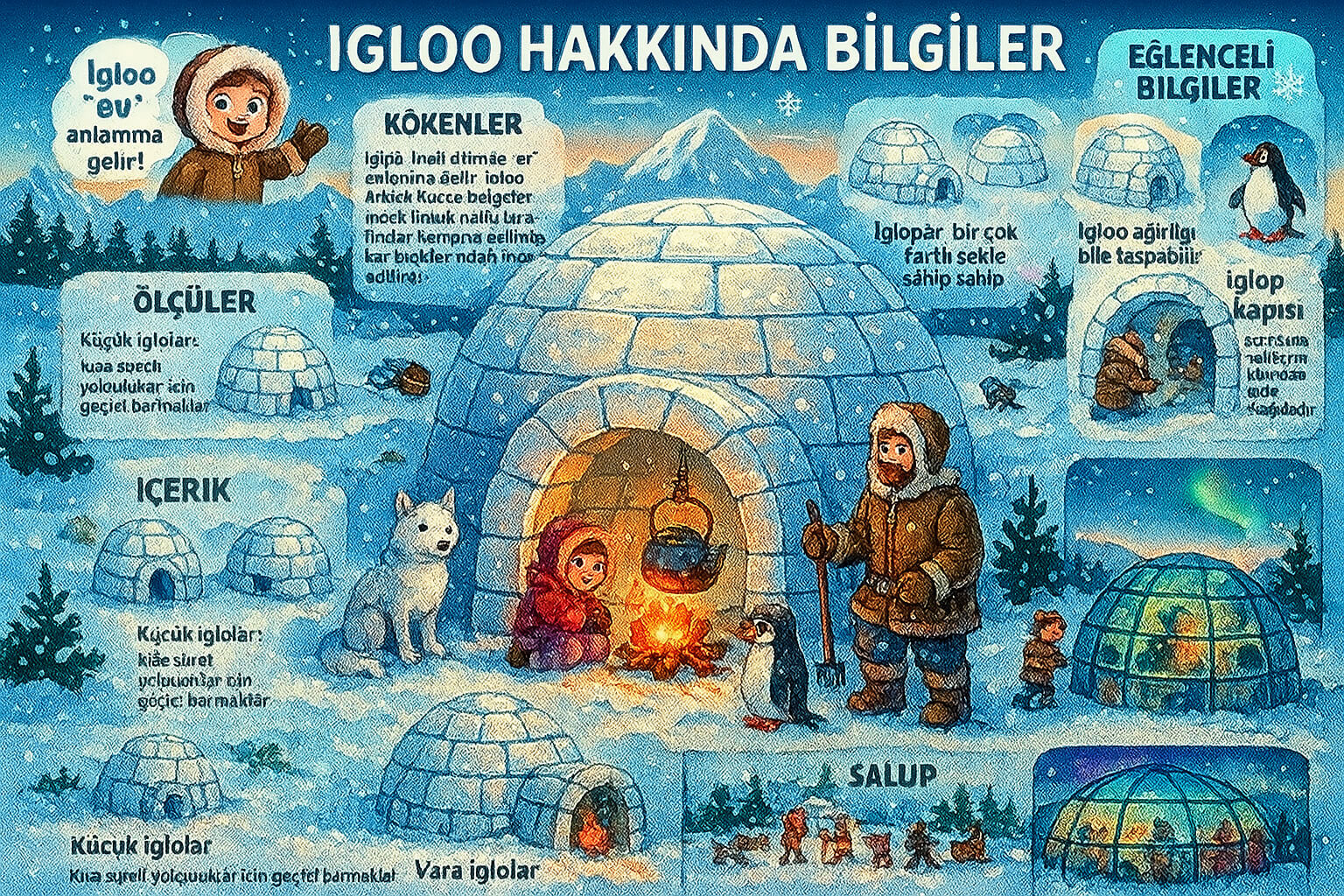 Igloolar Hakkında Çocuklar İçin Merak Uyandırıcı Gerçekler