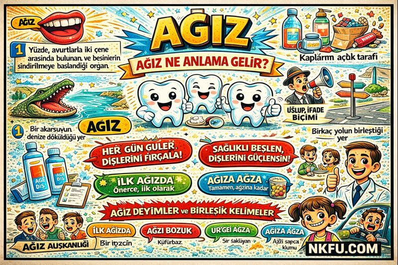 Ağız Kelimesinin Anlamı, Deyimler ve Birleşik Kelimeler
