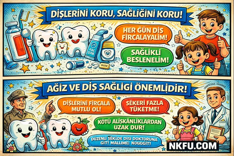 Ağız ve Diş Sağlığı İle İlgili Görseller, Posterler, Sloganlar ve Çeşitli Görseller