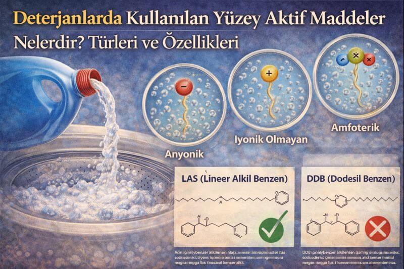 Deterjanlarda Kullanılan Yüzey Aktif Maddeler