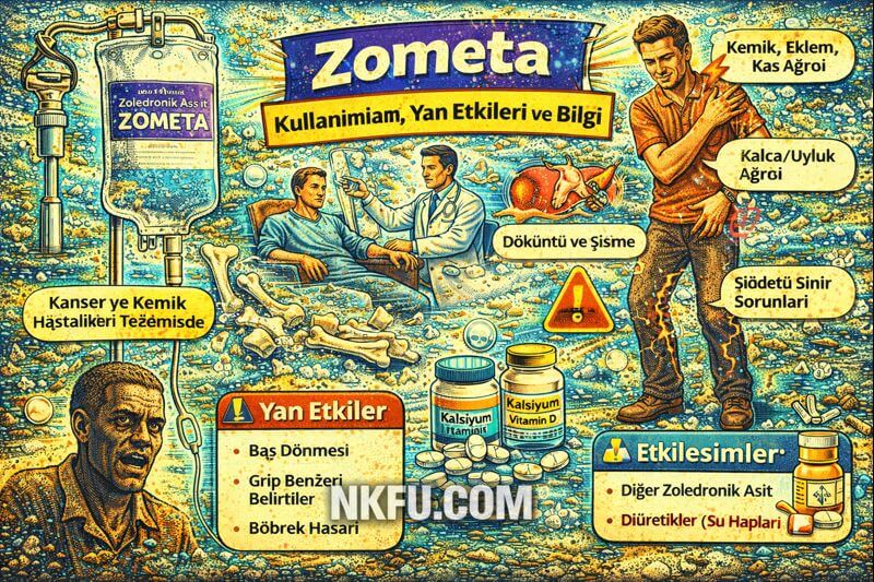 Zometa İlaç Nedir? Ne İçin ve Nasıl Kullanılır? Yan Etkileri Nelerdir?