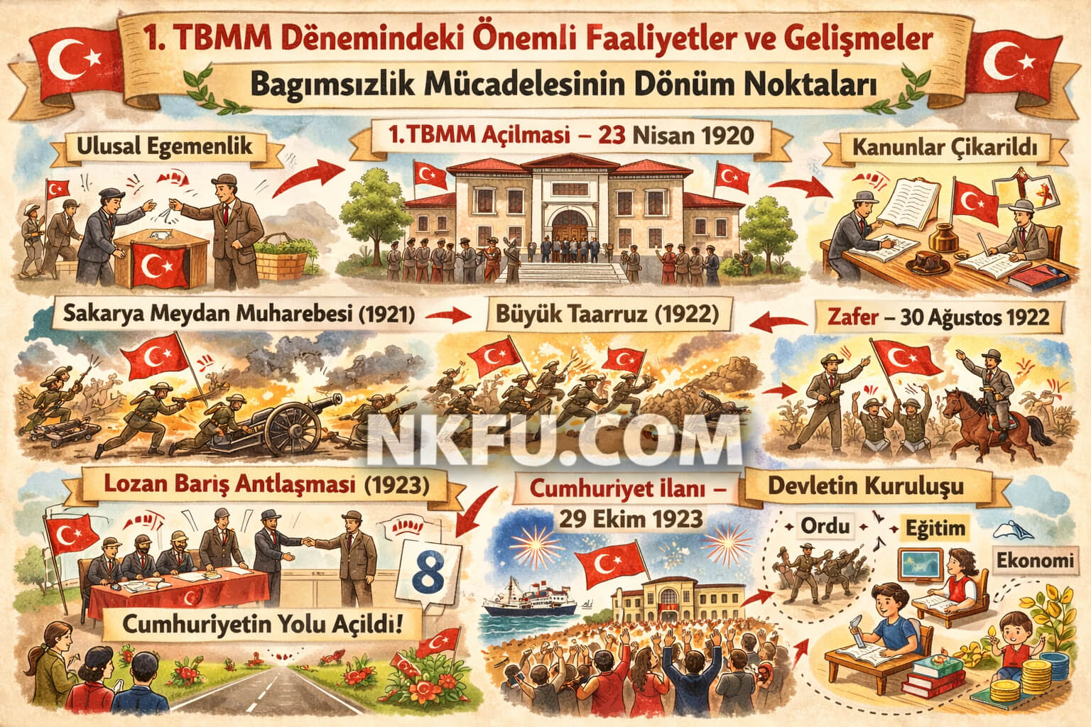 1. TBMM Dönemindeki Önemli Faaliyetler ve Gelişmeler