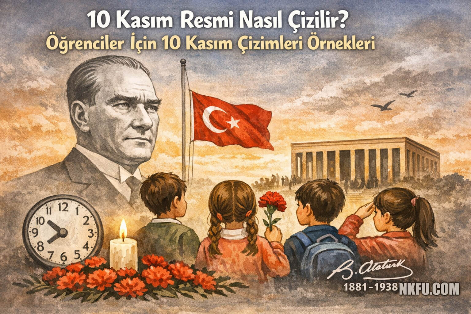 10 Kasım Resmi Nasıl Çizilir?