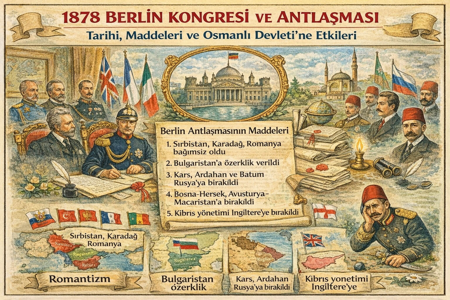 1878 Berlin Kongresi ve Antlaşmasının Tarihi, Maddeleri ve Osmanlı Devleti'ne Etkileri