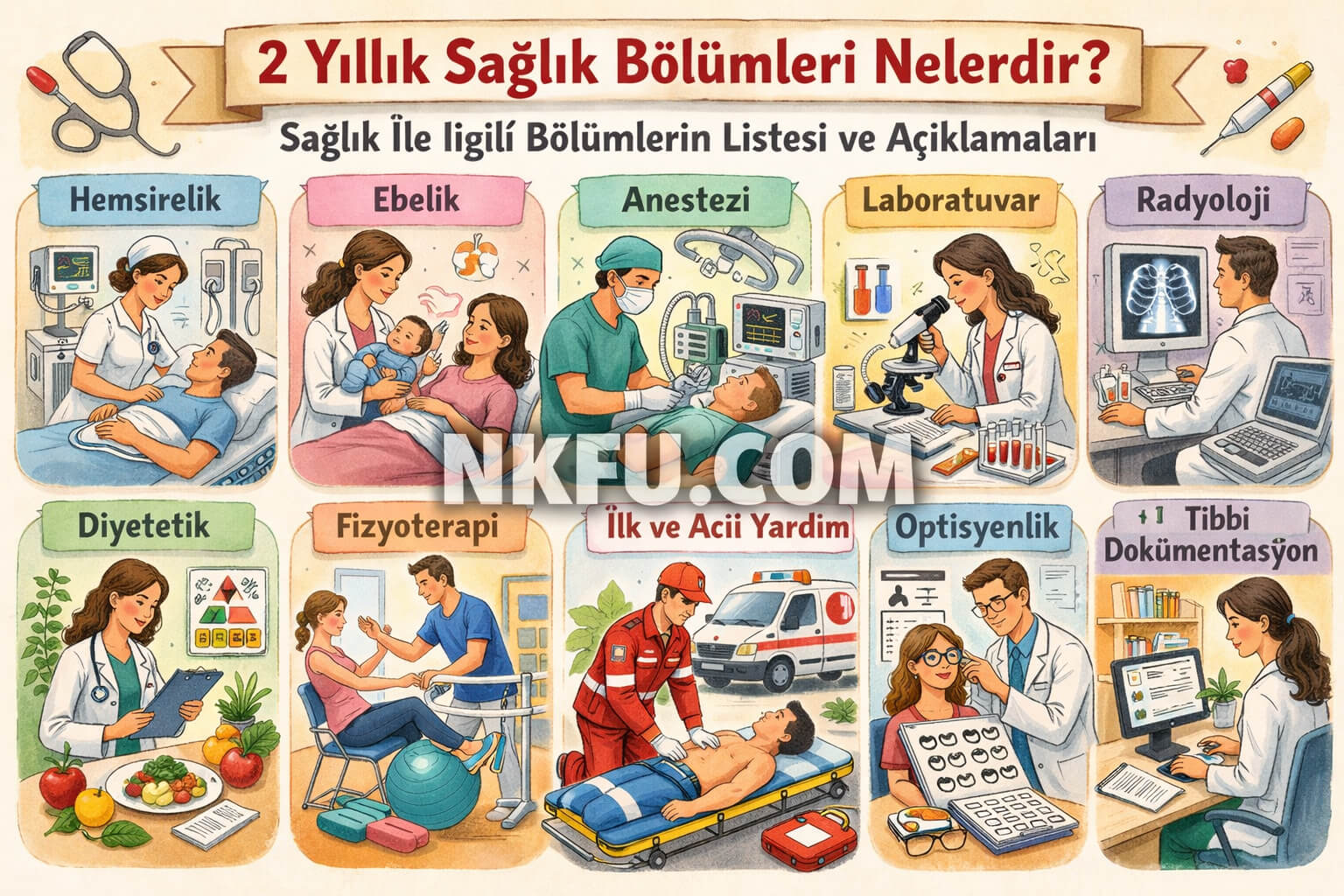 2 Yıllık Sağlık Bölümleri