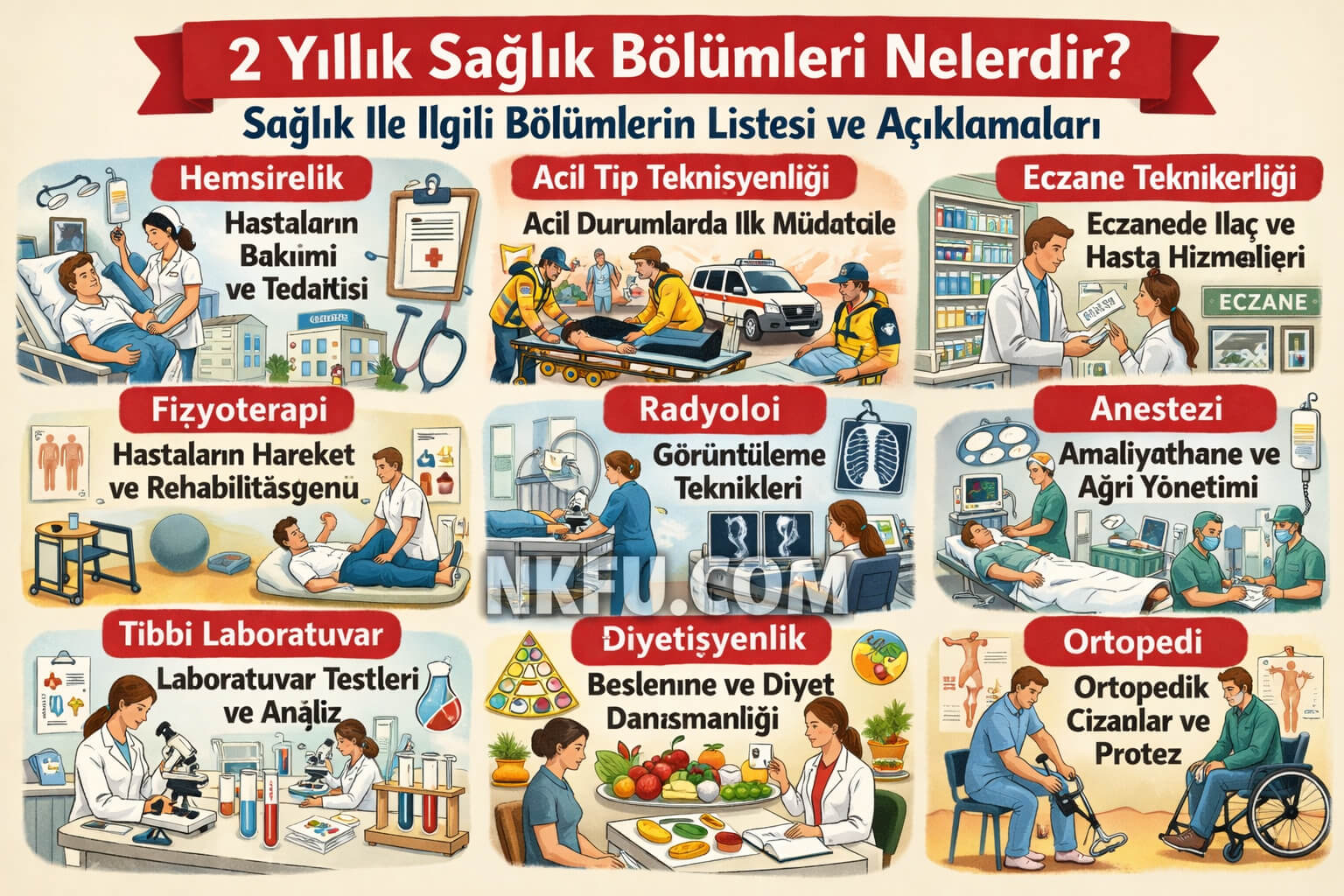 2 Yıllık Sağlık Bölümleri
