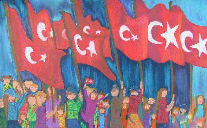 29 Ekim Cumhuriyet Bayramı Resimleri - 29 Ekim Resmi Nasıl Çizilir?