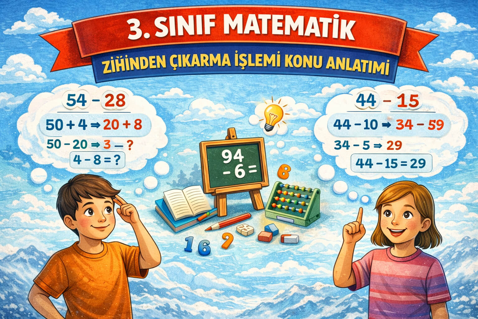 3. Sınıf Matematik Zihinden Çıkarma İşlemi Konu Anlatımı