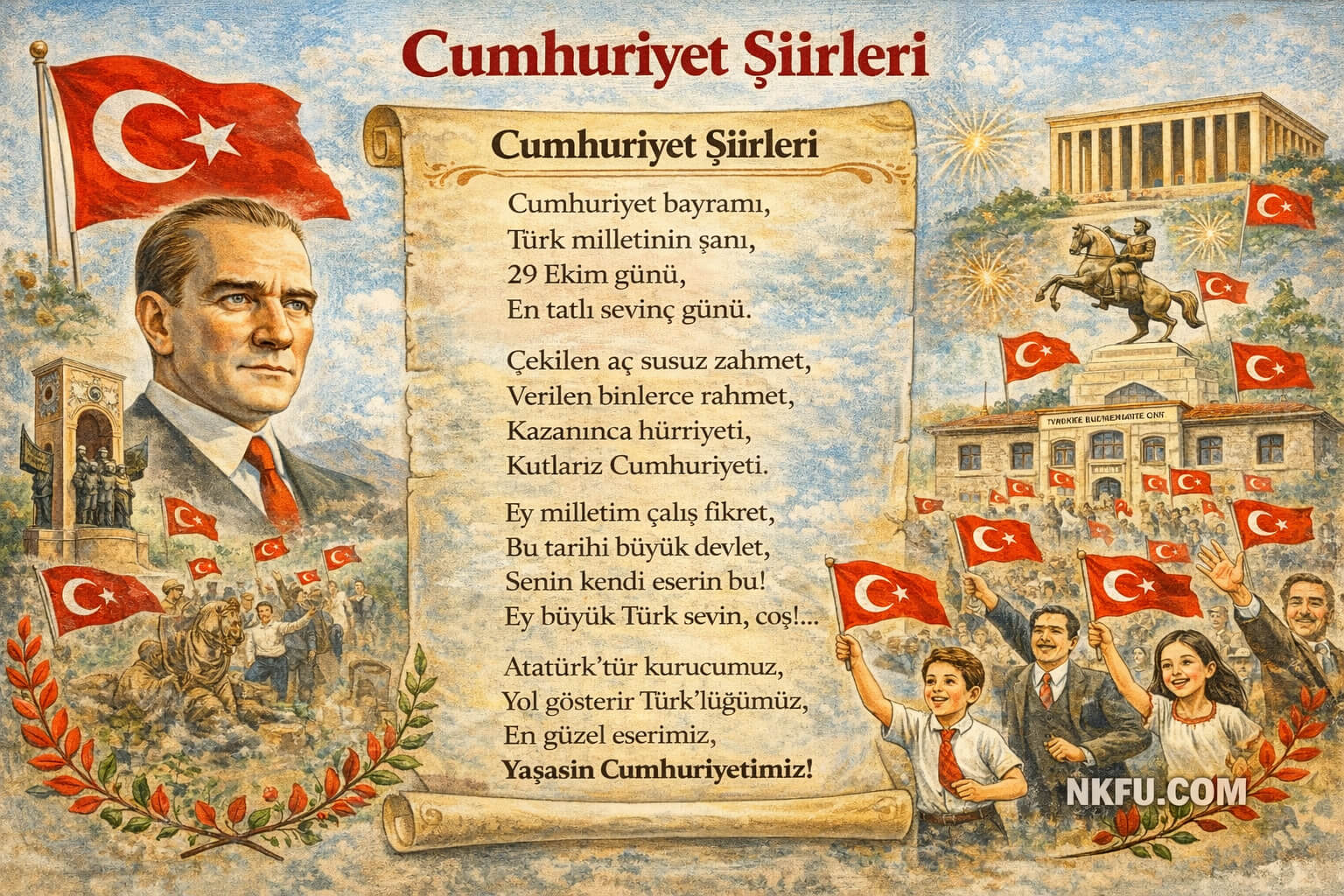 29 Ekim Cumhuriyet ile ilgili Uzun ve Anlamlı Şiirler, Cumhuriyet Şiirleri