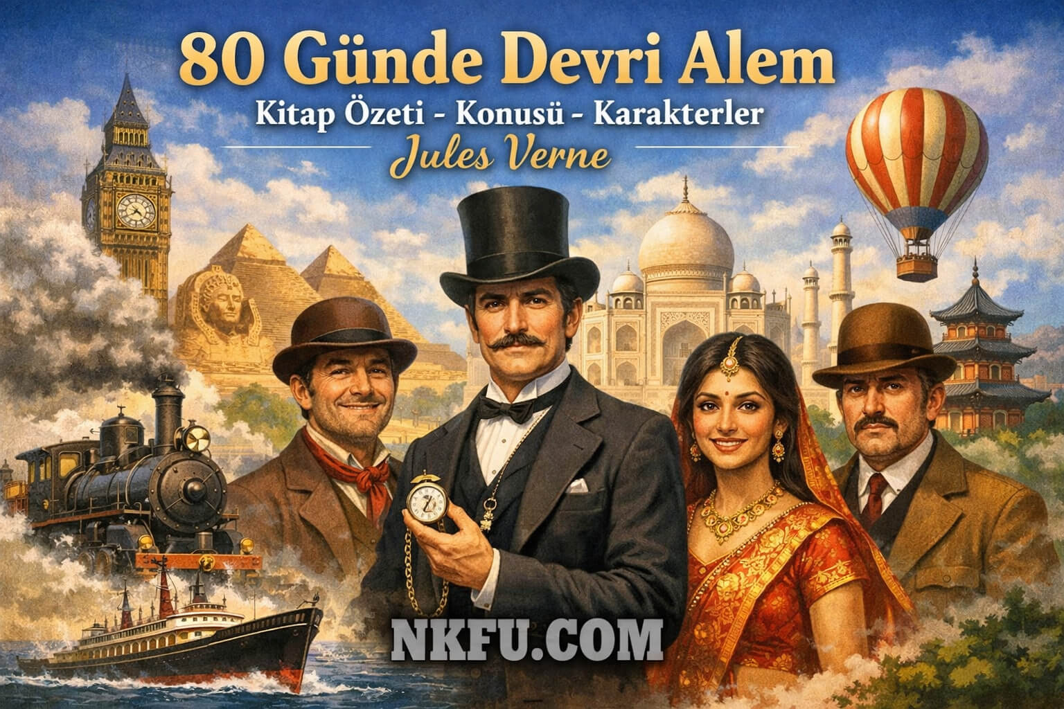 80 Günde Devri Alem Kitap Özeti Konusu Karakterler, Jules Verne