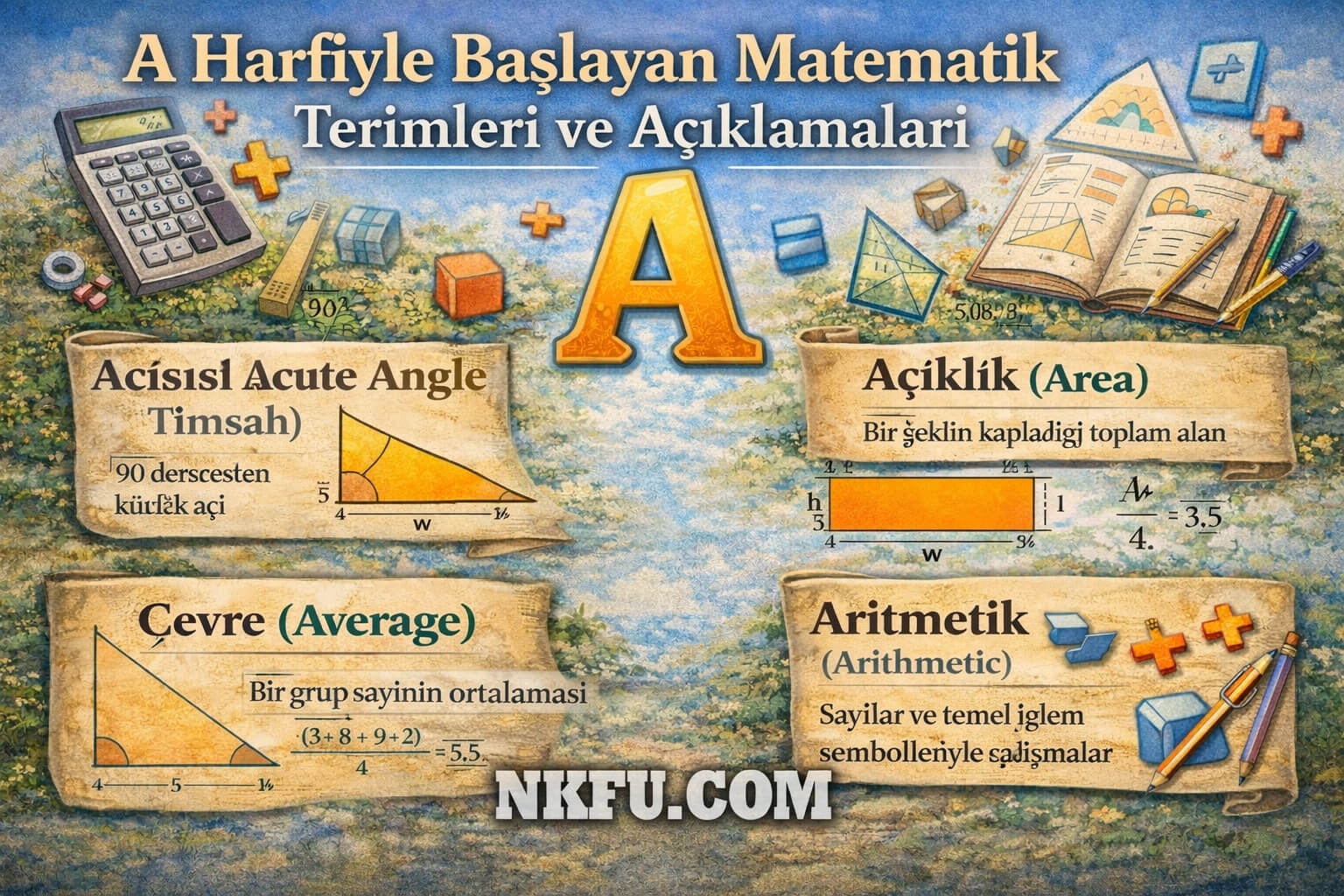 A Harfiyle Başlayan Matematik Terimleri ve Açıklamaları