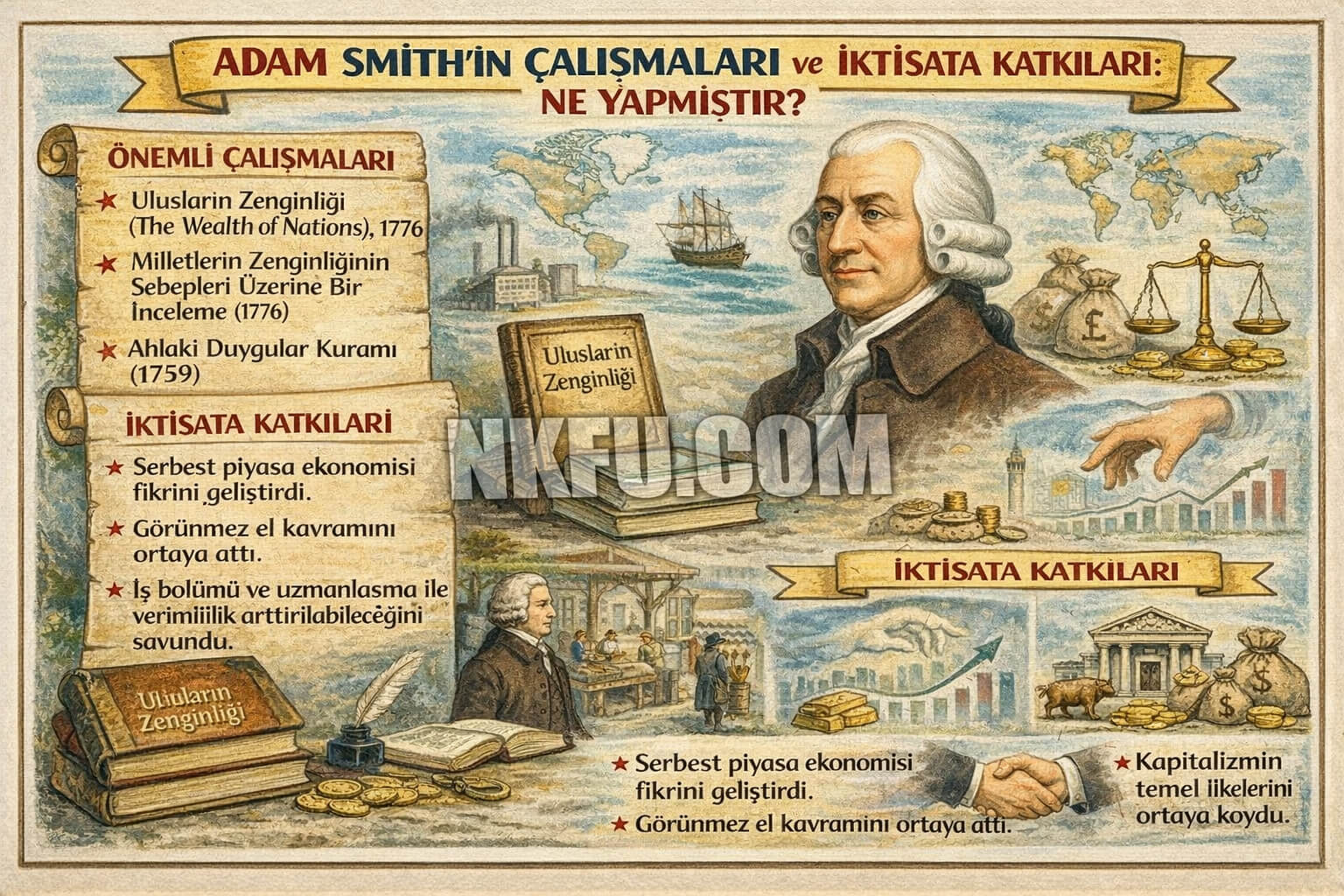 Adam Smith'in Çalışmaları ve İktisata Katkıları: Ne Yapmıştır?