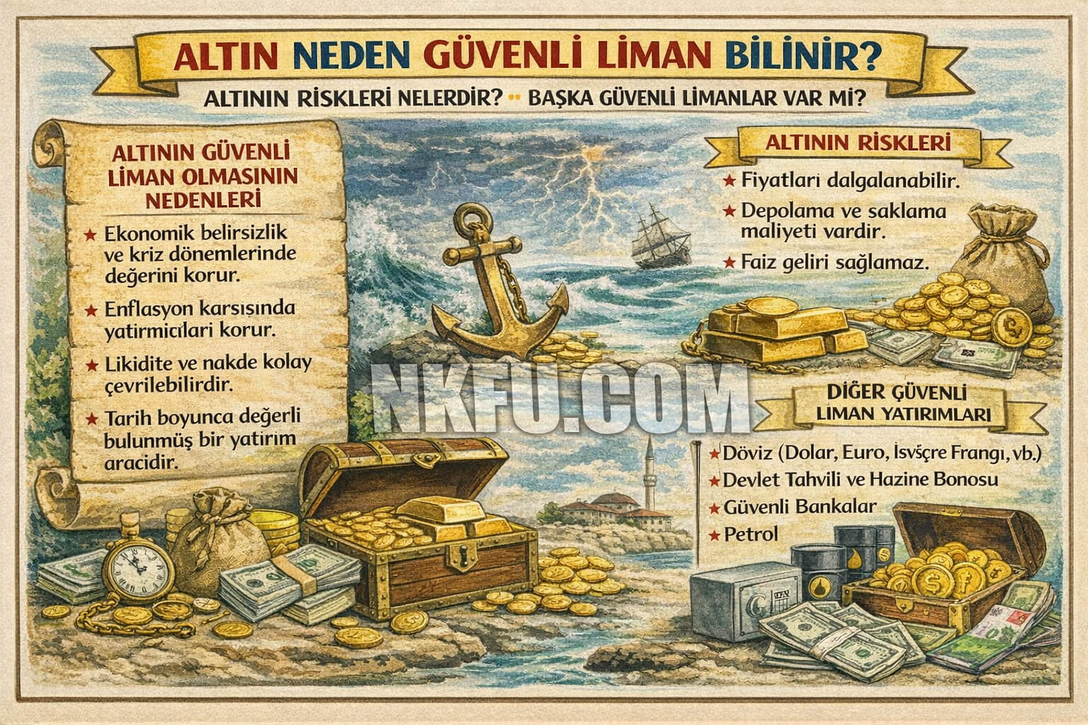 Altın Neden Güvenli Liman Bilinir? Altının Riskleri Nelerdir? Başka Güvenli Limanlar Var Mı?