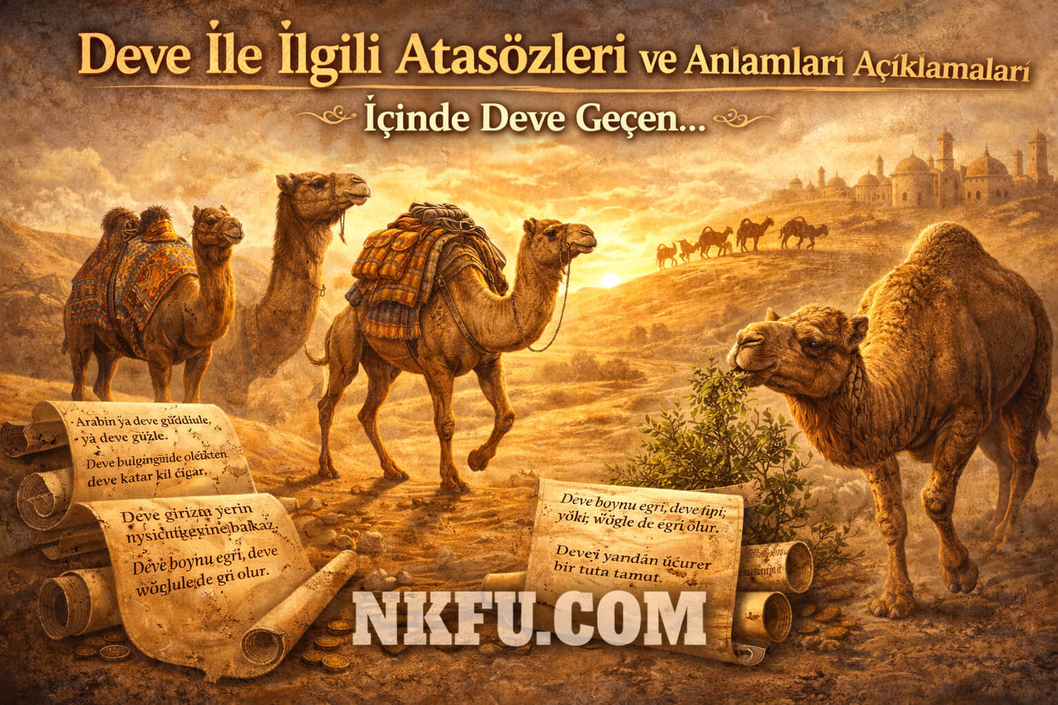 Deve İle İlgili Atasözleri ve Anlamları Açıklamaları, İçinde Deve Geçen
