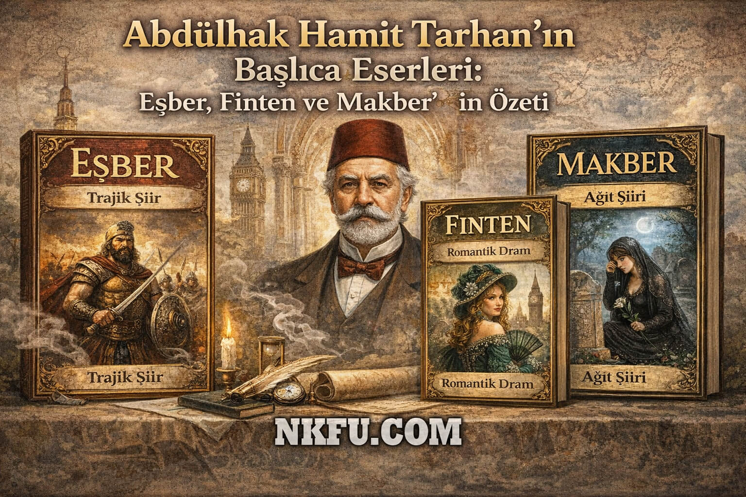 Abdülhak Hamit Tarhan’ın Başlıca Eserleri: Eşber, Finten ve Makber’in Özeti