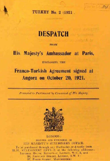 1921 Ankara Antlaşması Ne Zaman, Kiminle Yapıldı