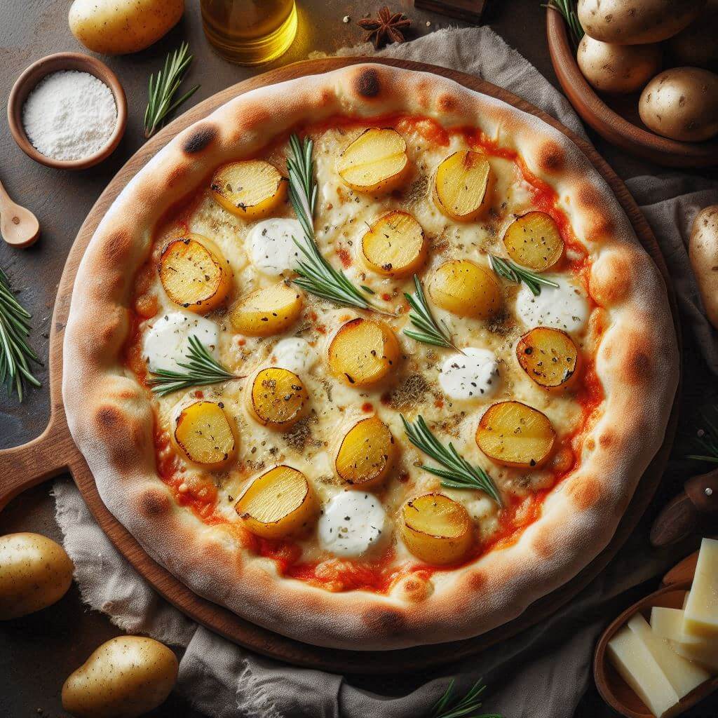 Patatesli ve Biberiyeli Pizza Tarifi