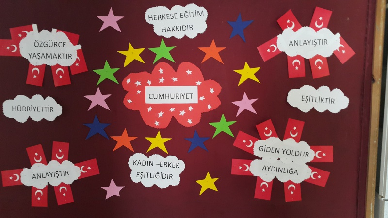 29 Ekim Cumhuriyet Bayramı Pano Çalışmaları Örnekleri