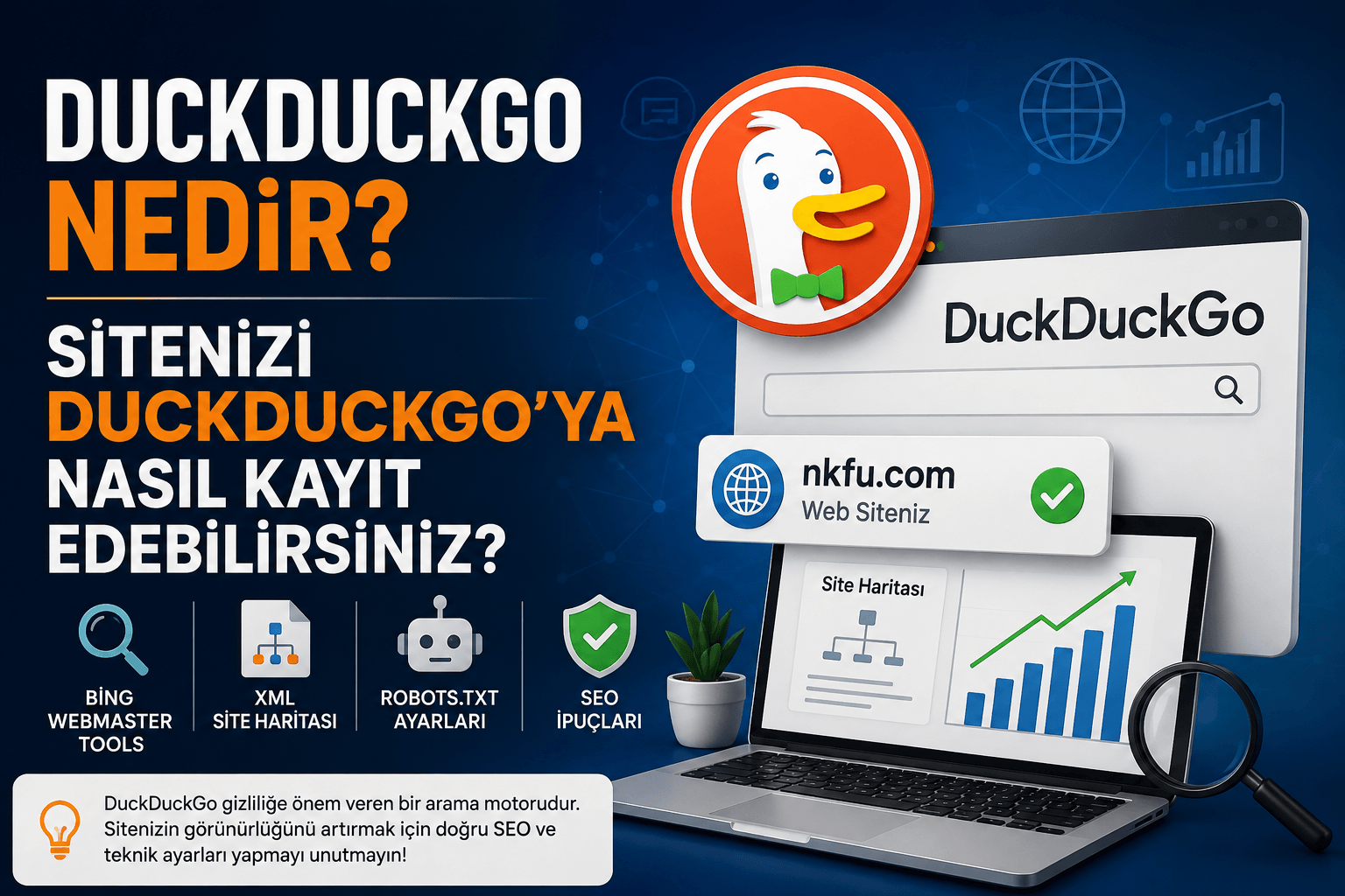 DuckDuckGo Nedir Sitenizi DuckDuckGo'ya Nasıl Kayıt Ettirebilirsiniz