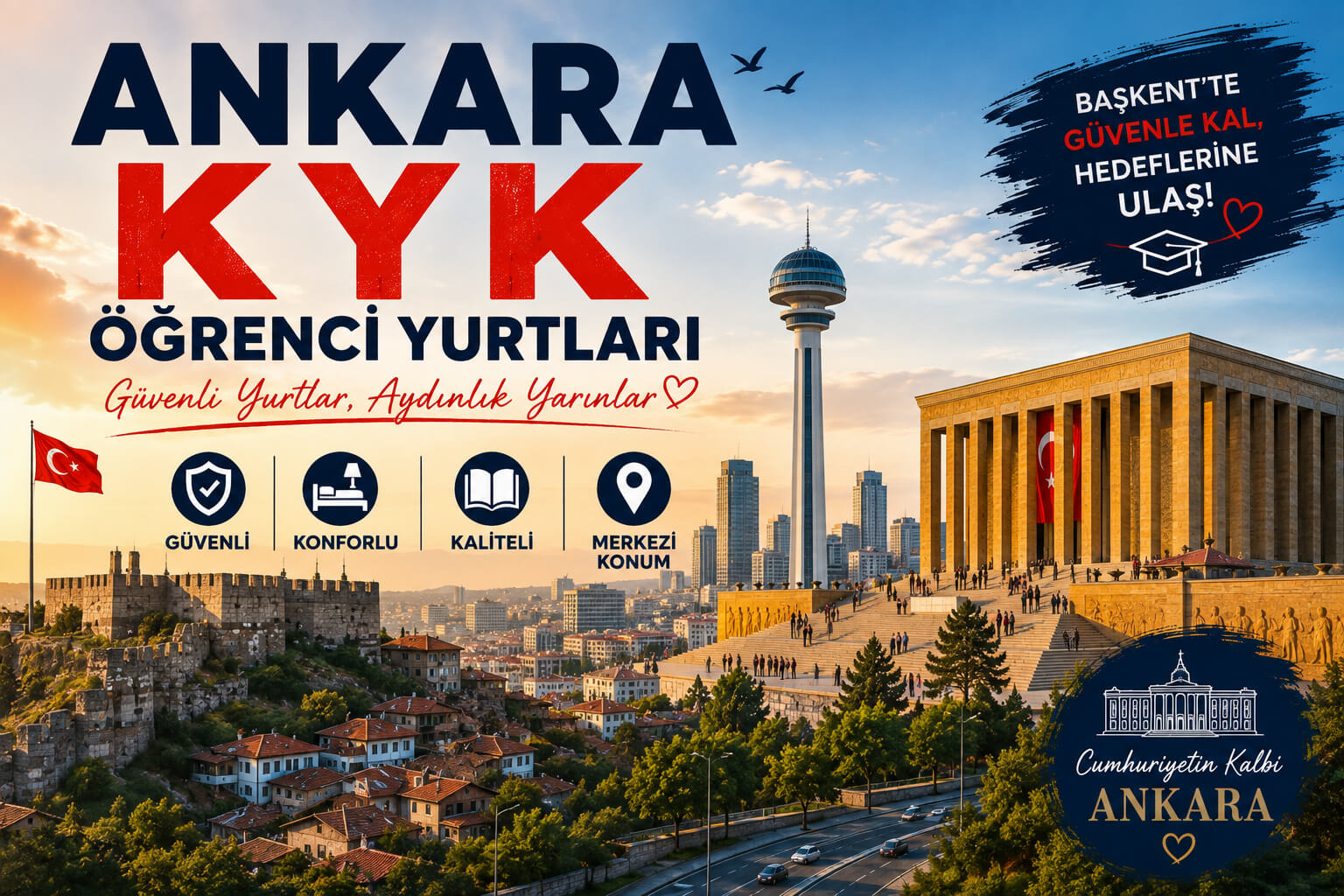 Ankara Devlet (KYK) Öğrenci Yurtları Adres ve Telefonları, İletişim Bilgileri