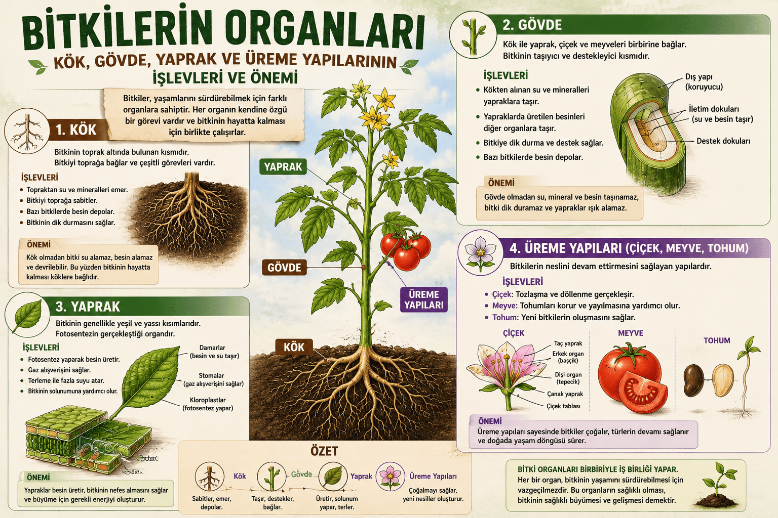 Bitkilerin Organları Nelerdir