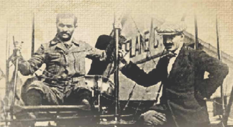 Marmara Denizi'ni Geçen İlk Türk Pilotları Yüzbaşı Salim Bey ve Rasıt Yüzbaşı Kemal Bey