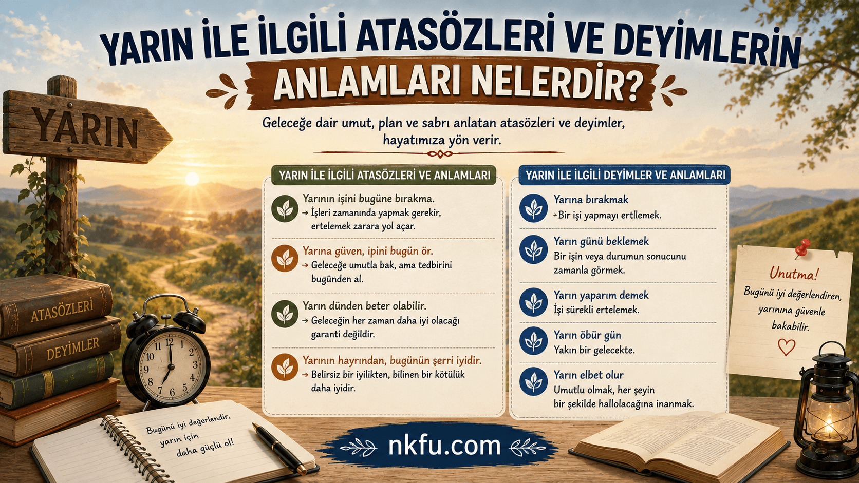 Yarın İle İlgili Atasözleri ve Deyimler