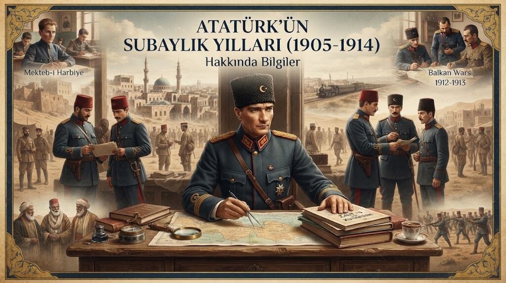 Atatürk'ün Subaylık Yılları Hakkında Bilgiler (1905 - 1914 Arası)