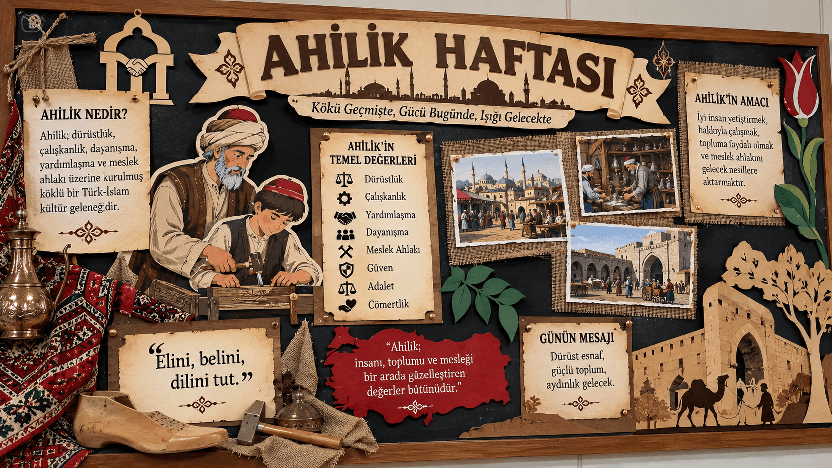 Ahilik Haftası Pano Çalışmaları