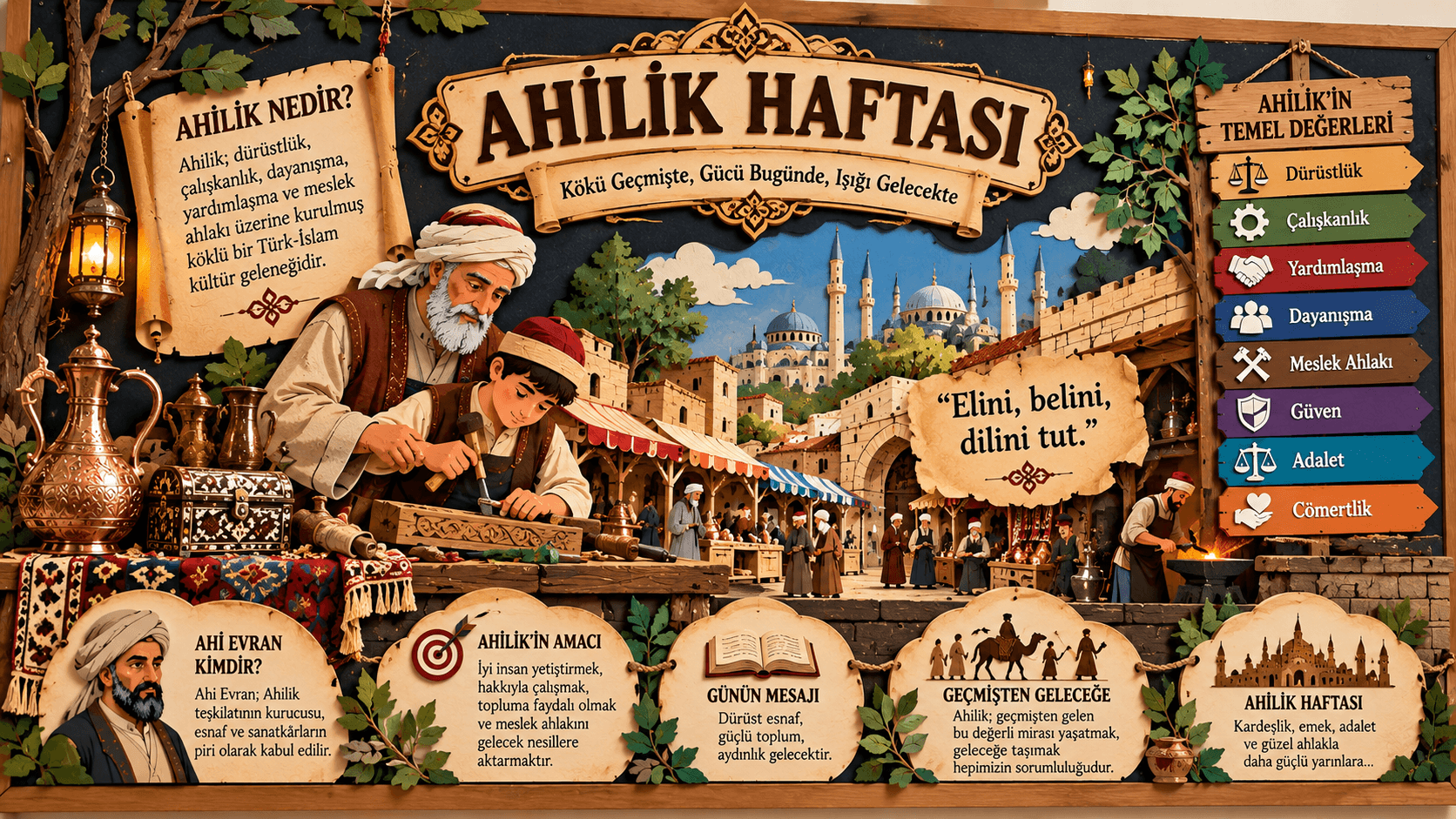 Ahilik Haftası Pano Çalışmaları
