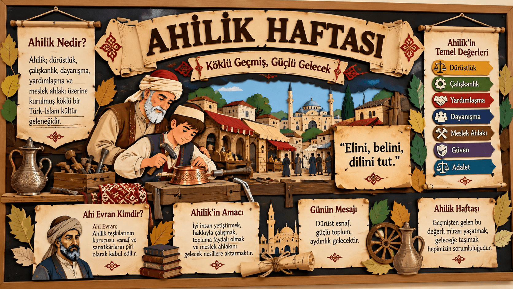 Ahilik Haftası Pano Çalışmaları
