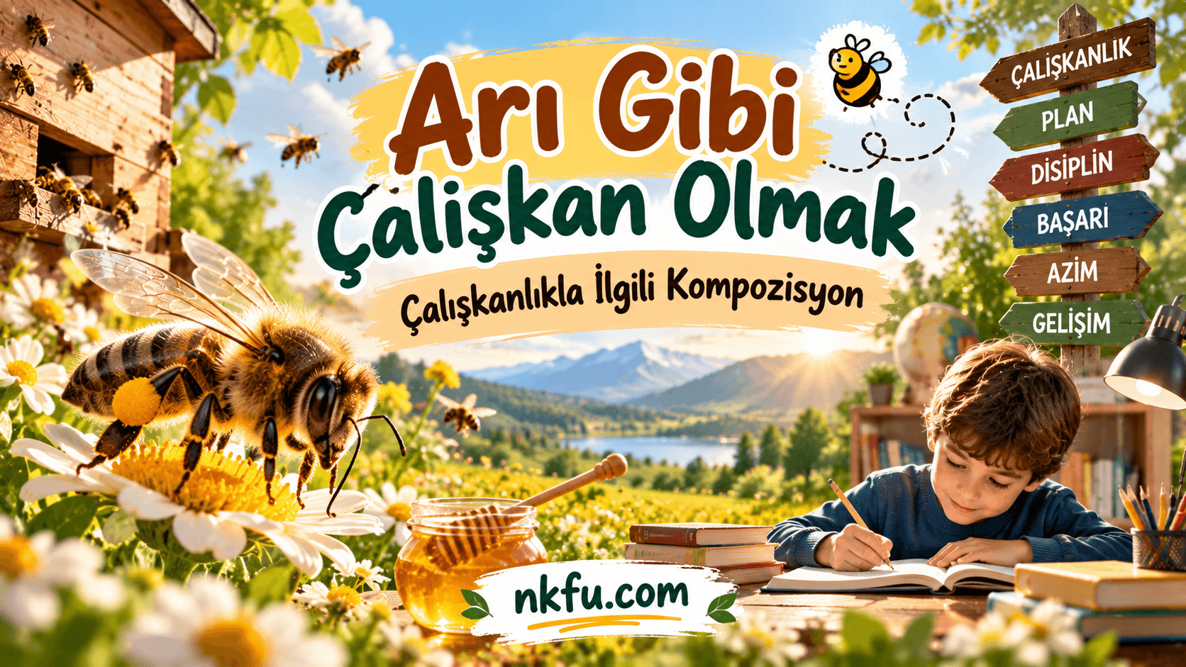 Arı Gibi Çalışkan Olmak Konulu Yazı, Çalışkanlıkla İlgili Kompozisyon