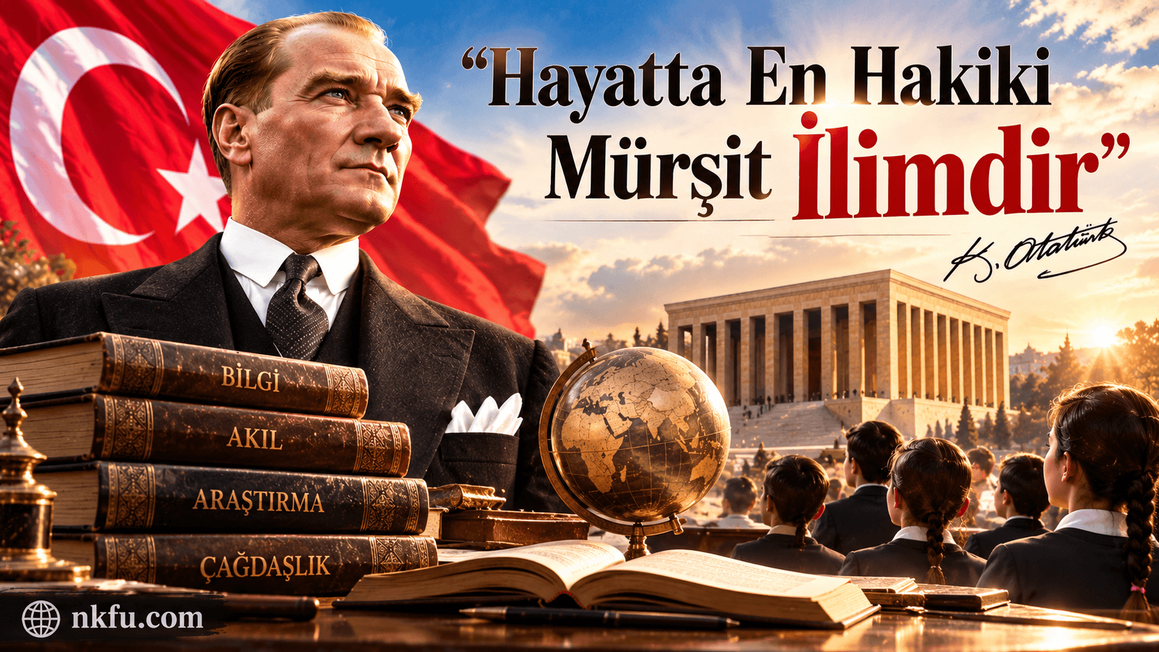 Hayatta En Hakiki Mürşit İlimdir Kompozisyon