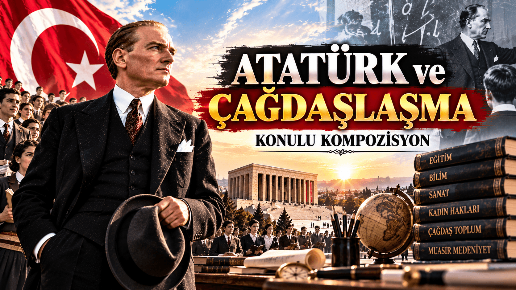 Atatürk ve Çağdaşlaşma Konulu Kompozisyon