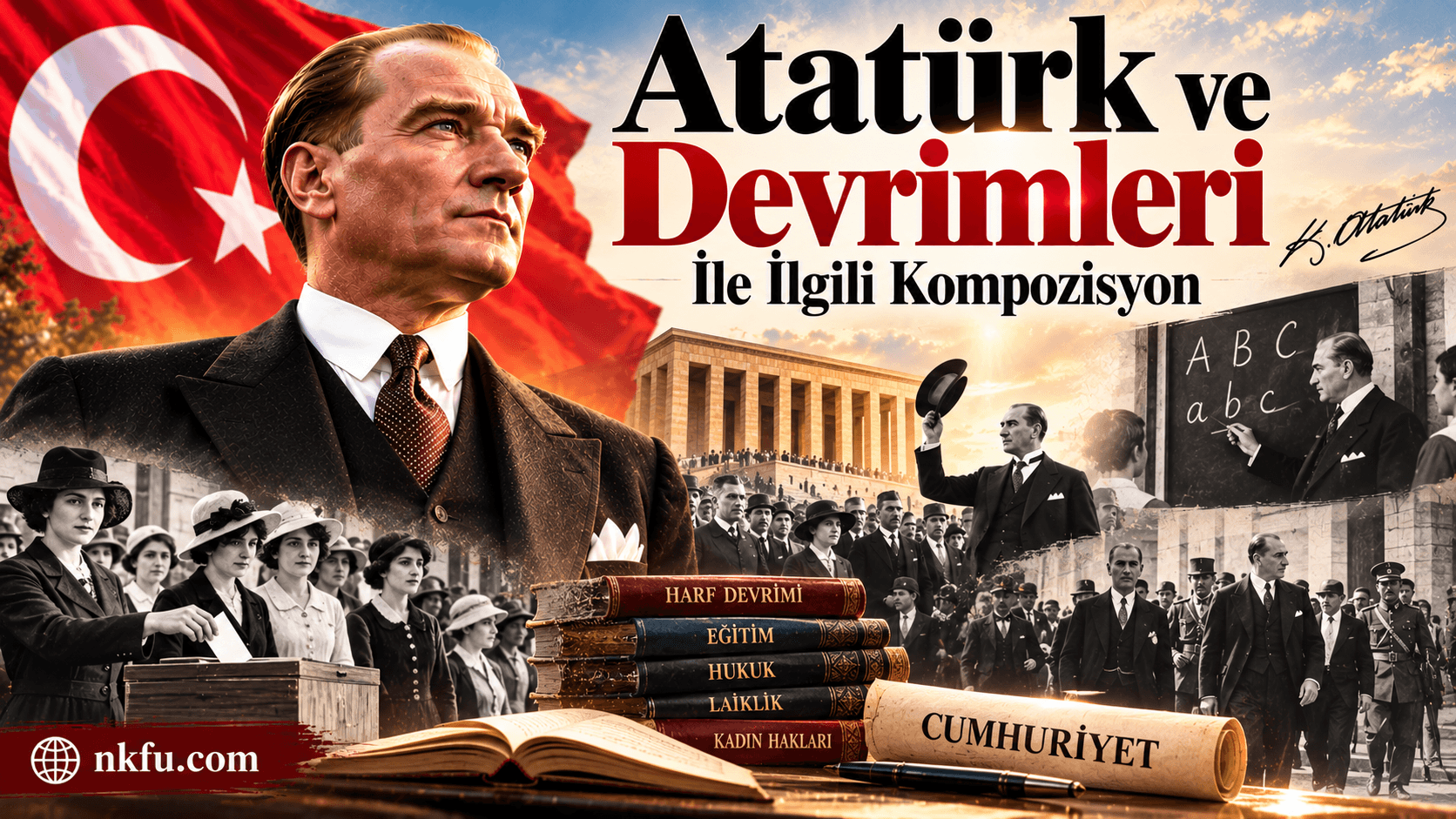 Atatürk ve Devrimleri İle İlgili Kompozisyon