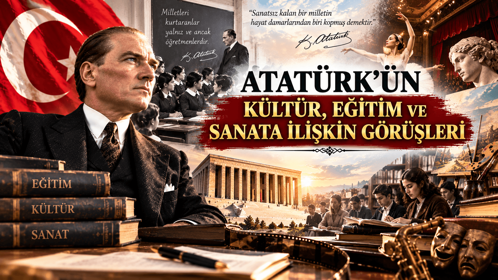 Atatürk'ün Kültür, Eğitim ve Sanata İlişkin Görüşleri