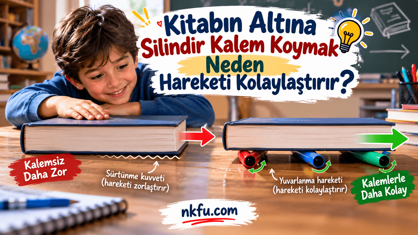 Kitabın Altına Silindir Kalem Koymak Hareketi Neden Kolaylaştırır?
