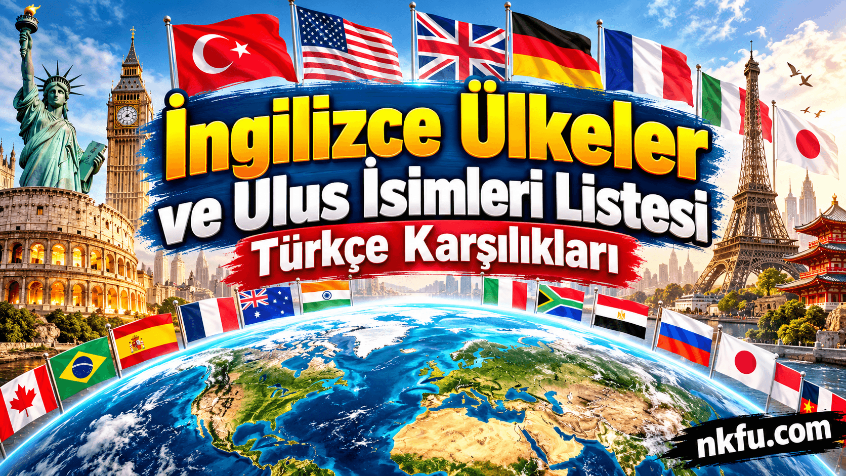 İngilizce Ülkeler ve Ulus İsimleri Listesi Türkçe Karşılıkları